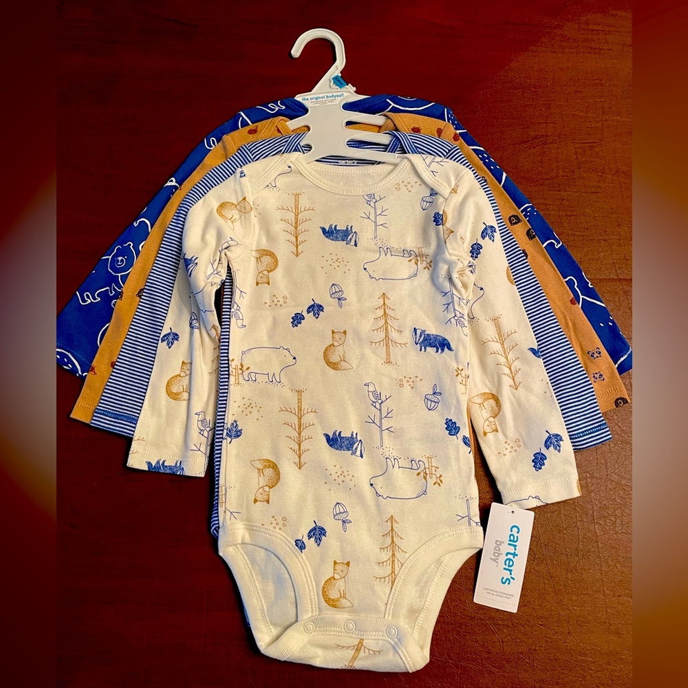 Carter’s Boys Bear Theme Onesie Shirts - NEW